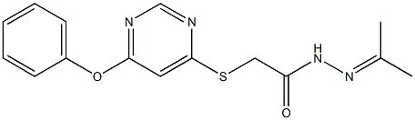 N2-(1-Methylethylidene)2-(6-phenoxypyrimidin-4-ylthio)acetohydrazide