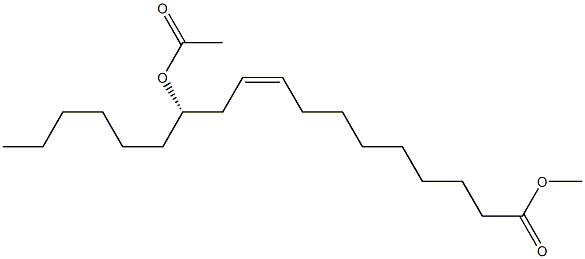 [S,Z,(-)]-12-Acetyloxy-9-octadecenoic acid methyl ester Structure