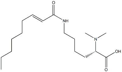 N6-(2-ノネノイル)-N2,N2-ジメチルリシン 化学構造式