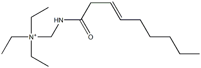 N,N-Diethyl-N-[(3-nonenoylamino)methyl]ethanaminium 结构式