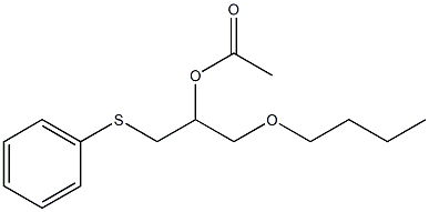 Acetic acid [2-(phenylthio)-1-(butoxymethyl)ethyl] ester 结构式