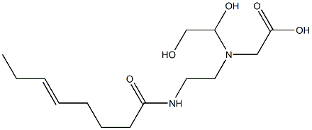 N-(1,2-Dihydroxyethyl)-N-[2-(5-octenoylamino)ethyl]aminoacetic acid Structure