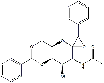 2-Acetamido-4.6-di-O-benzylidene-2-deoxy-alpha-D- galactopyranose Structure