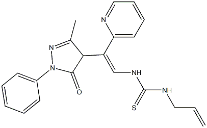  4-(2-Aza-1-phenyl-2-(((prop-2-enylamino)thioxomethyl)amino)vinyl)-3-methyl-1-phenyl-2-pyrazolin-5-one