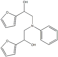 1-FURAN-2-YL-2-[(2-FURAN-2-YL-2-HYDROXY-ETHYL)-PHENYL-AMINO]-ETHANOL Struktur