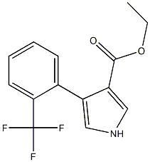 4-[2-(TRIFLUOROMETHYL)PHENYL]-1H-PYRROLE-3-CARBOXYLIC ACID ETHYL ESTER 化学構造式