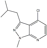 4-chloro-3-isobutyl-1-methyl-1H-pyrazolo[3,4-b]pyridine 化学構造式
