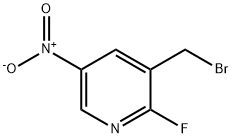 3-溴甲基-2-氟-5-硝基吡啶, , 结构式