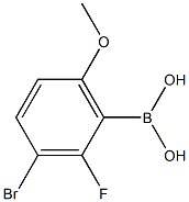 2-Fluoro-3-bromo-6-methoxyphenylboronic acid Struktur
