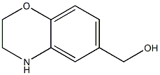 3,4-ジヒドロ-2H-1,4-ベンゾオキサジン-6-メタノール 化学構造式