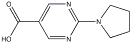 2-(1-Pyrrolidinyl)-5-pyrimidinecarboxylic acid Structure