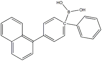 4-(4-phenyl)-1-naphthalene-yl-phenyl boronic acid
 Structure