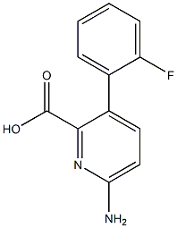 6-Amino-3-(2-fluorophenyl)picolinic acid,,结构式