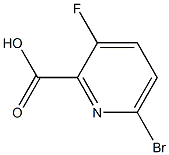 6-Bromo-3-fluoro-2-pyridinecarboxylic acid 化学構造式