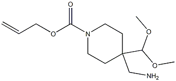 Allyl 4-(aminomethyl)-4-(dimethoxymethyl)piperidine-1-carboxylate Structure