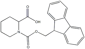 Fmoc-DL-Piperidine-2-carboxylic acid,,结构式