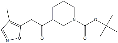 3-[2-(4-Methyl-5-isoxazolyl)-acetyl]-piperidine-1-carboxylic acid tert-butyl ester Structure