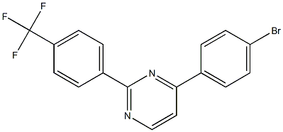 4-(4-Bromo-phenyl)-2-(4-trifluoromethyl-phenyl)-pyrimidine,,结构式