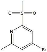 4-bromo-2-methyl-6-(methylsulfonyl)pyridine Struktur