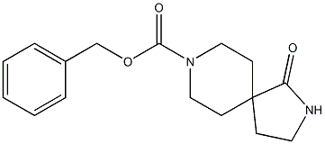 1-氧代-2,8-二氮杂螺[4,5]癸烷-8-甲酸叔苄酯, , 结构式