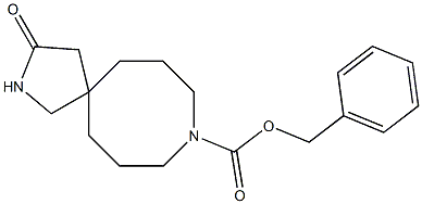 benzyl 3-oxo-2,9-diazaspiro[4.7]dodecane-9-carboxylate 化学構造式