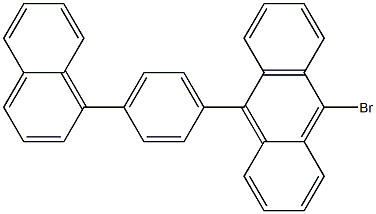 10-bromo-9-(4-(naphthalen-1-yl)phenyl)anthracene Struktur