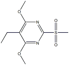 2-methylsulfonyl-4,6-dimethoxy-5-ethylpyrimidine Struktur