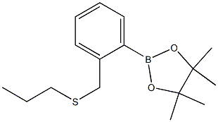4,4,5,5-Tetramethyl-2-(2-(propylthiomethyl)phenyl)-1,3,2-dioxaborolane,2377611-91-9,结构式