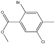 甲基 2-溴-5-氯-4-甲基苯酸酯 结构式