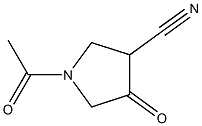 1-acetyl-4-oxopyrrolidine-3-carbonitrile Structure