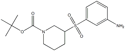 3-(3-Amino-benzenesulfonyl)-piperidine-1-carboxylic acid tert-butyl ester,,结构式