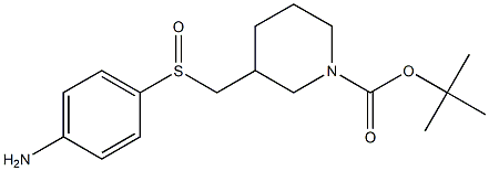 3-(4-Amino-benzenesulfinylmethyl)-piperidine-1-carboxylic acid tert-butyl ester,,结构式