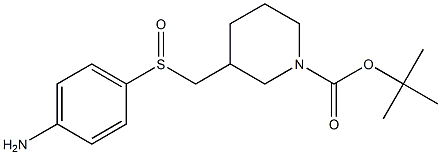 3-(4-Amino-benzenesulfinylmethyl)-piperidine-1-carboxylic acid tert-butyl ester Structure