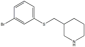 3-(3-Bromo-phenylsulfanylmethyl)-piperidine Struktur