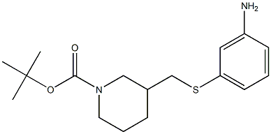 3-(3-Amino-phenylsulfanylmethyl)-piperidine-1-carboxylic acid tert-butyl ester|