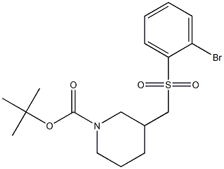 3-(2-Bromo-benzenesulfonylmethyl)-piperidine-1-carboxylic acid tert-butyl ester