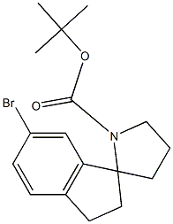 tert-butyl 6-bromo-2,3-dihydrospiro[indene-1,2'-pyrrolidine]-1'-carboxylate 结构式