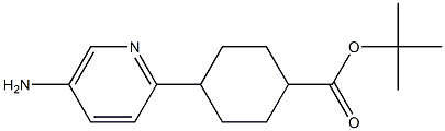4-(5-Amino-pyridin-2-yl)-cyclohexanecarboxylic acid tert-butyl ester Structure