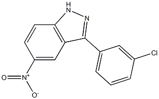 3-(3-chlorophenyl)-5-nitro-1H-indazole Struktur