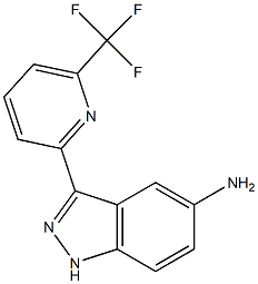 3-(6-(trifluoromethyl)pyridin-2-yl)-1H-indazol-5-amine 化学構造式