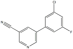5-(3-chloro-5-fluorophenyl)pyridine-3-carbonitrile Structure