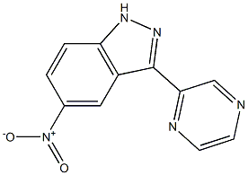 5-nitro-3-(pyrazin-2-yl)-1H-indazole Struktur