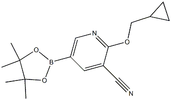 2-(cyclopropylmethoxy)-5-(4,4,5,5-tetramethyl-1,3,2-dioxaborolan-2-yl)pyridine-3-carbonitrile