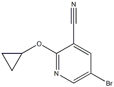 5-bromo-2-cyclopropoxypyridine-3-carbonitrile 结构式