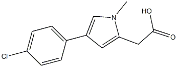 [4-(4-Chlorophenyl)-1-Methyl-1H-pyrrol-2-yl]-acetic acid 结构式