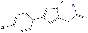 [4-(4-Chlorophenyl)-1-Methyl-1H-pyrrol-2-yl]-acetic acid Struktur