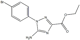 5-AMino-1-(4-broMo-phenyl)-1H-1,2,4-triazole-3-carboxylic acid ethyl ester 结构式