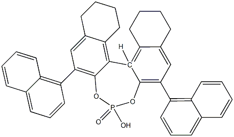 (S)-3,3'-双(1-萘基)-5,5',6,6',7,7',8,8'-八氢-1,1'-联萘酚磷酸酯,,结构式