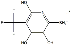 Lithium trihydroxy(5-(trifluoromethyl)pyridin-2-yl)borate 化学構造式