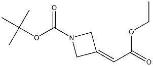tert-Butyl 3-(2-ethoxy-2-oxoethylidene)azetidine-1-carboxylate,,结构式